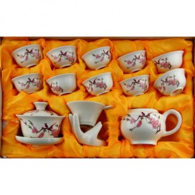ФАРФОРОВЫЙ ЧАЙНЫЙ ЦВЕТЫ И ПТИЦЫ ИЗ 13 ПРЕДМЕТОВ