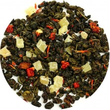 ЗЕЛЕНЫЙ ЧАЙ ЗЕМЛЯНИКА СО СЛИВКАМИ 